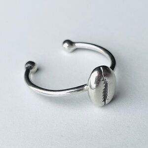 Sale! ✨ Adjustable Sterling Silver Cowrie Shell Ring